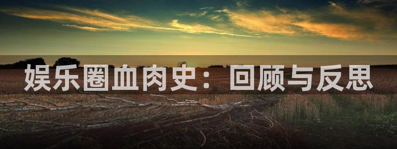 耀世娱乐体育注册平台：娱乐圈血肉史：回顾与反思